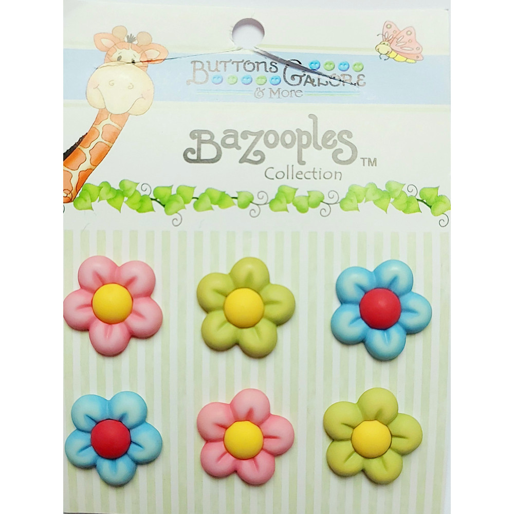 Decorative Buttons - Flowers Bazooples Collection